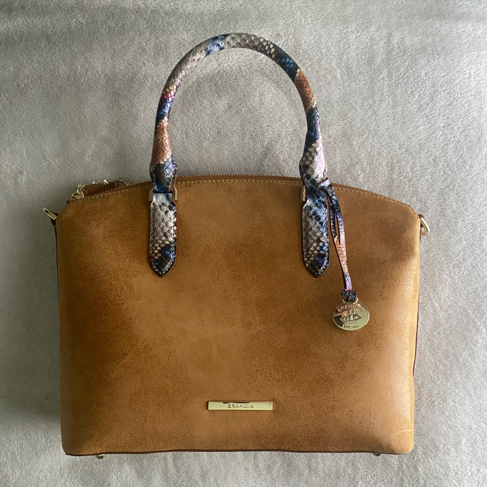 Nwt Brahmin Duxbury Satchel In Whiskey Beaconsfield